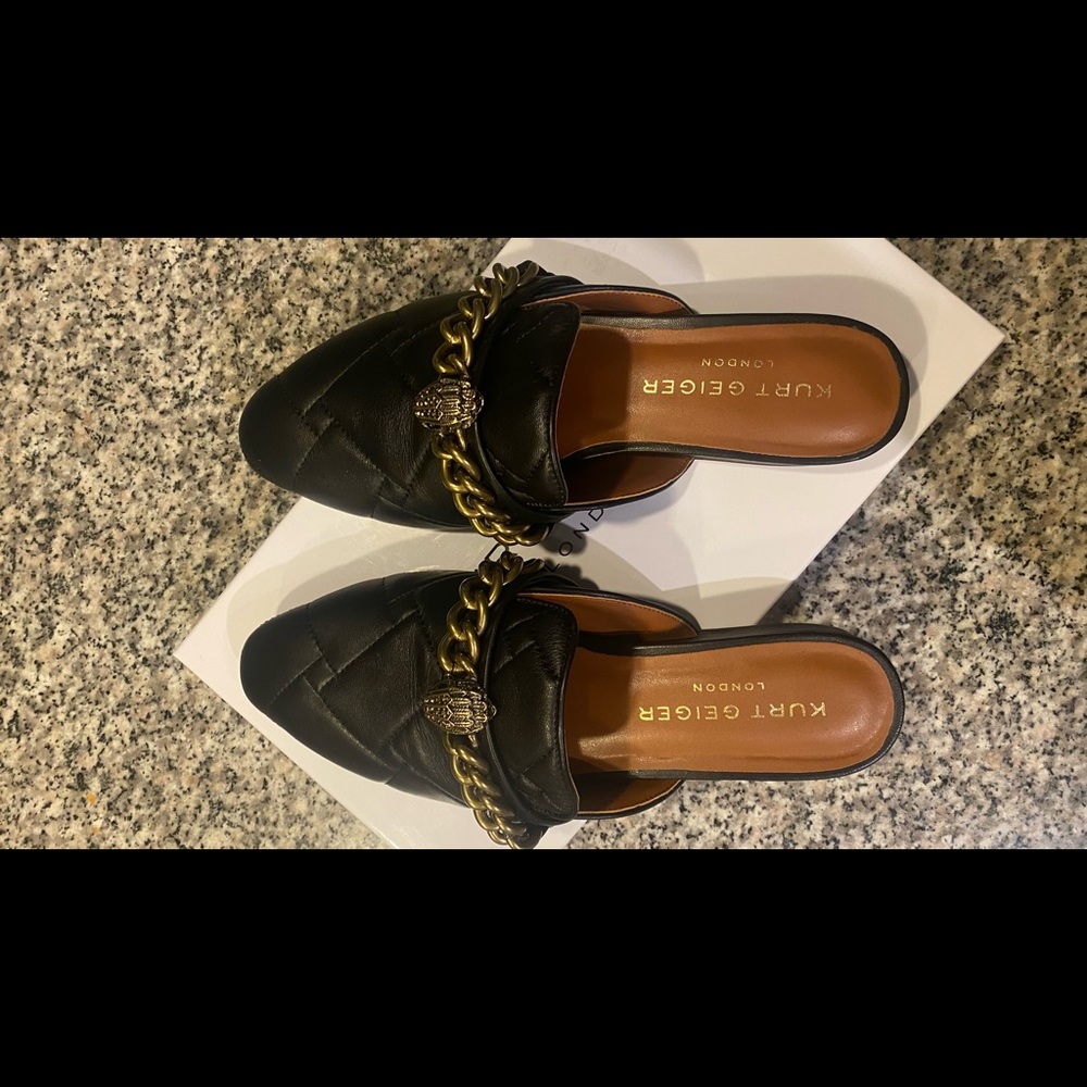 Kurt Geiger London Chelsea Leather Flat mules